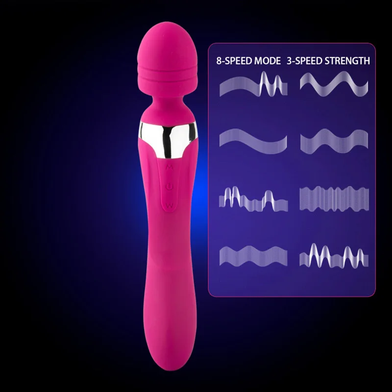 8 скоростей 3 режима мощные большие вибраторы для женщин волшебный массажер точки