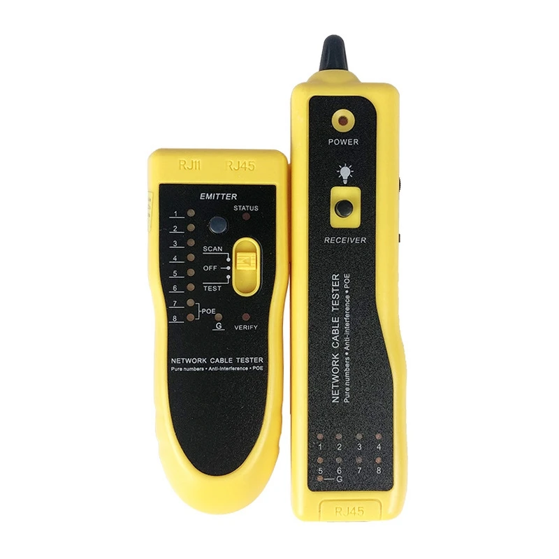 HOT-RJ11 RJ45 Network Cable Tester Telephone Wire Tracker POE Line Finder LAN Network Cable Tester Detector
