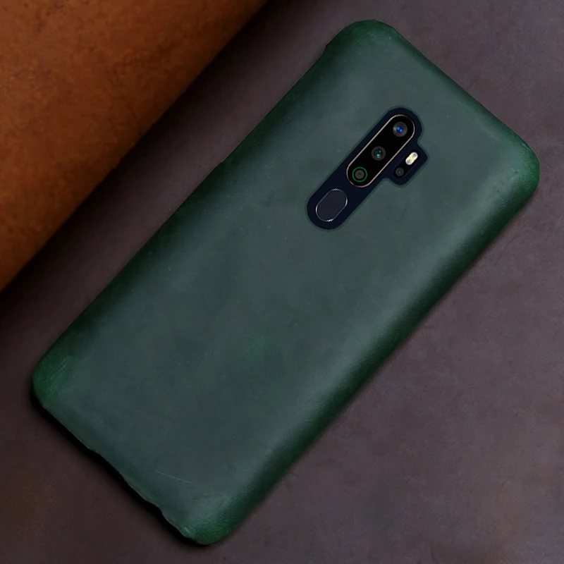 genuine leather phone case for oppo find x2 r15 r17 reno z 2z 2f 3 4 pro ace 2 a5 a9 2020 a11x k3 k5 crazy horse skin back cover free global shipping