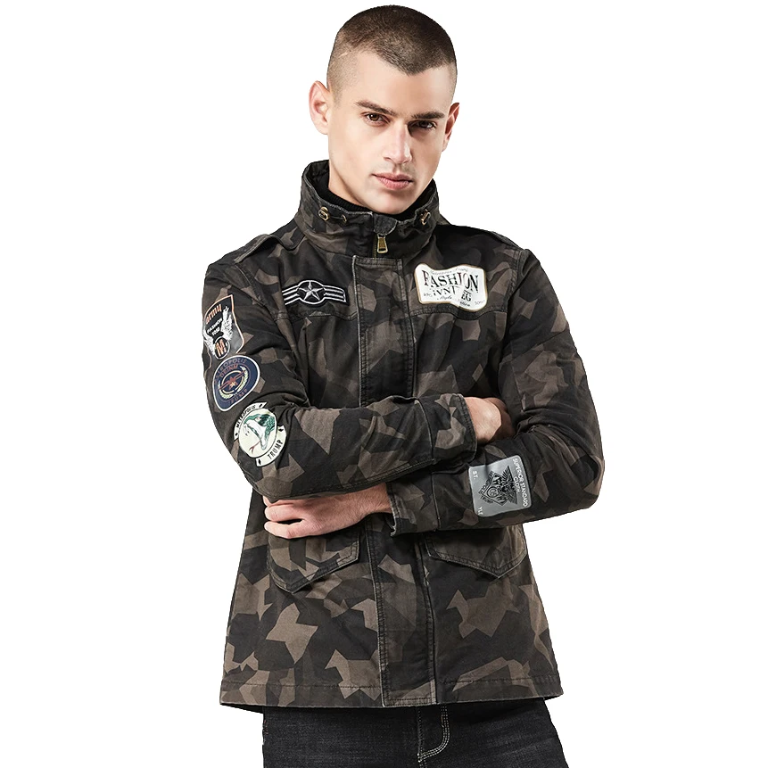 HALACOOD новая брендовая модная военная куртка Мужская Осенняя хлопковая армейская