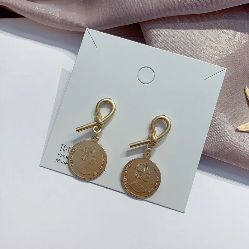 2020 Trendy Vintage Coin Portrait Pendant Drop Dangle Earrings 925 Sterling Silver Ethnic Jewelry For Women Charm Gift |