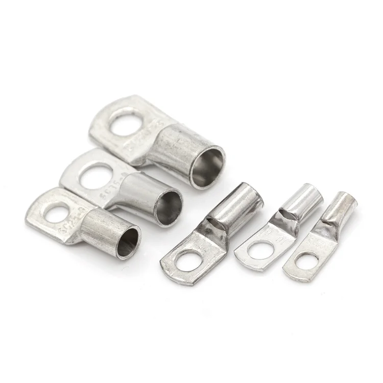 5pc SC Type Wire Nose Terminal SC25 SC35 Bare Copper Battery Block Lugs Hole ID 6mm 8mm 10mm 12mm Crimp DTGA Cable End Connector |