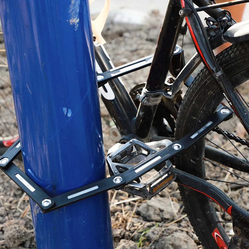 Складной велосипедный замок BIKERSAY высокая безопасность защита от кражи