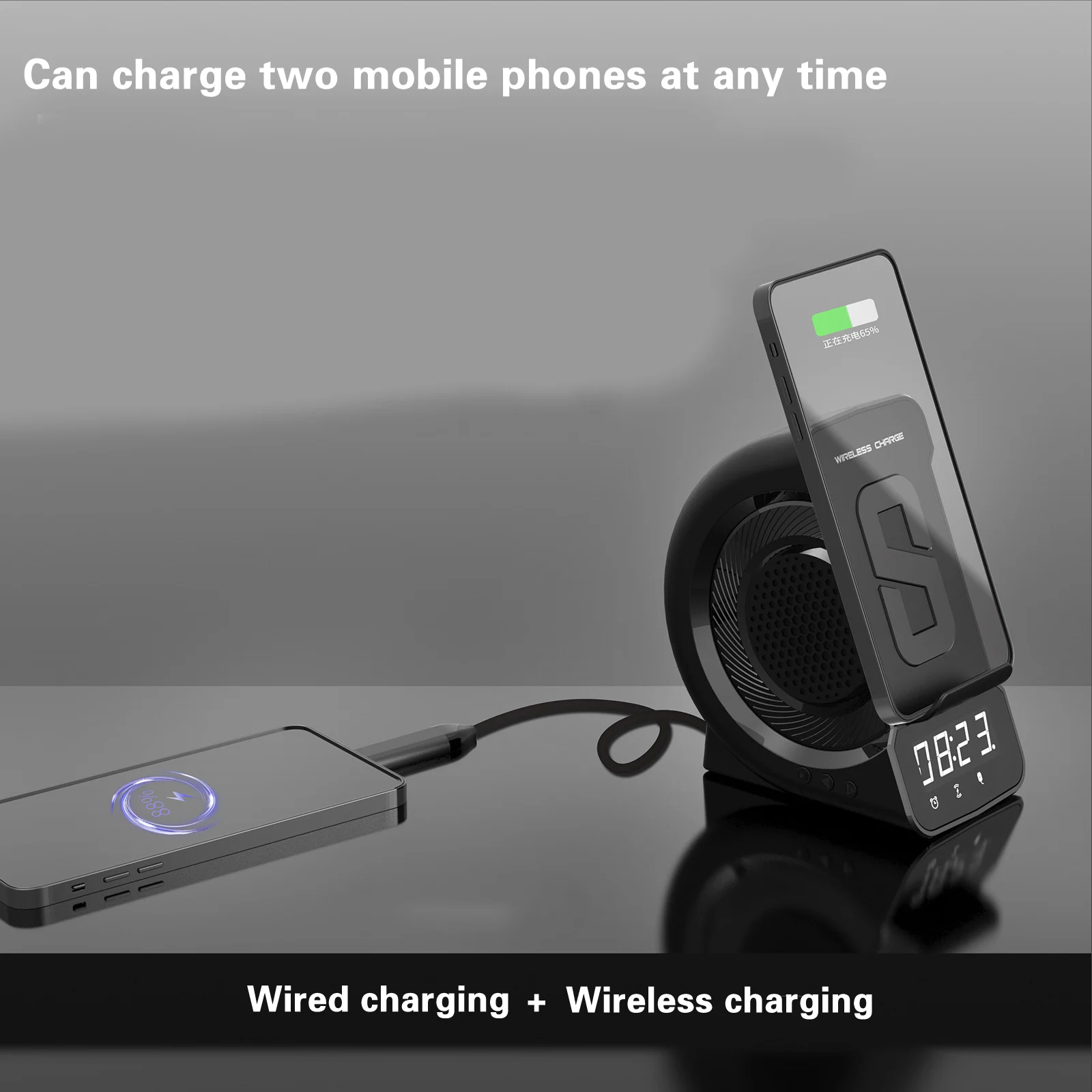 Bluetooth-колонка FM-радио аудио TF-карта aux музыкальный плеер MP3 будильник телефон с