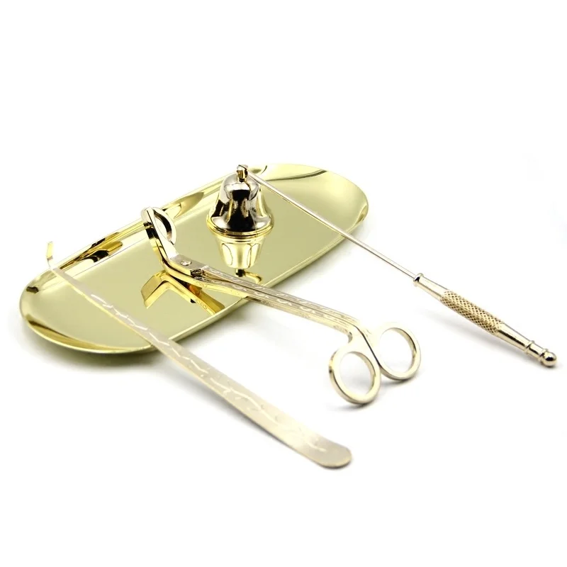 

Incense Candle Tool Set Tray Scissors Wick Cut Out Candle Extinguisher Candle Cover Fire Extinguisher Hook Three Piece Igniter