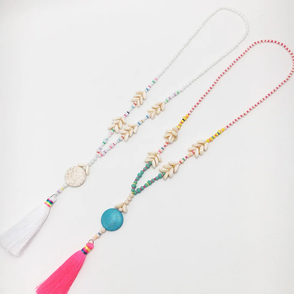 Новый Хрустальный корпус бусы ожерелье богемное Бохо мода кисточка ручной