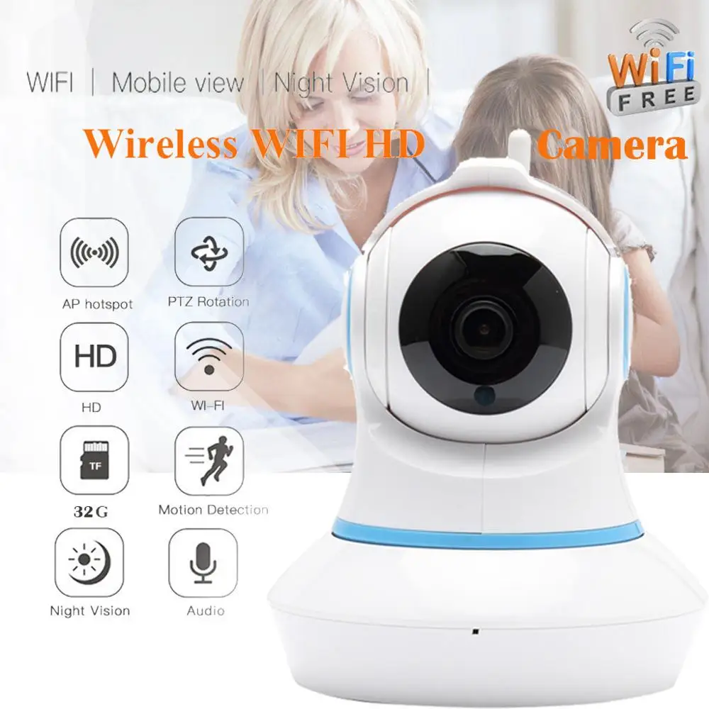 

Smart WiFi Audio Surveillance Night Vision CCTV Camera Home Security Home IP Wireless Smart WiFi with Night Vision HD 1080P