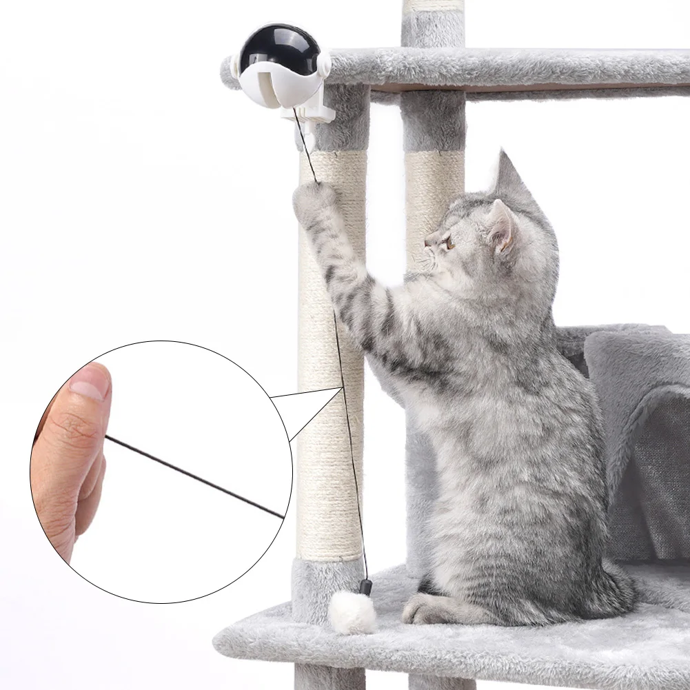 

Electric Playing Training Teaser Funny Ball Clip On Cat Toy Interactive Exercise Pet Supplies Kitten Automatic Lifting