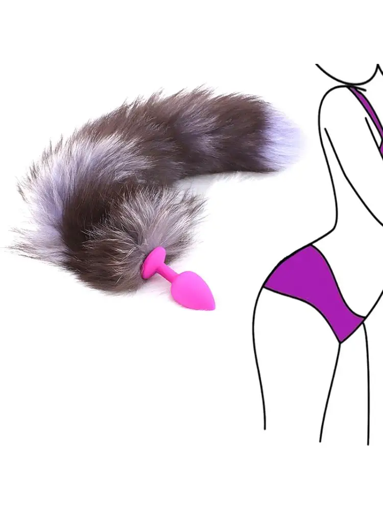 Силиконовая заглушка искусственный плюшевый хвост Расширение косплей игра