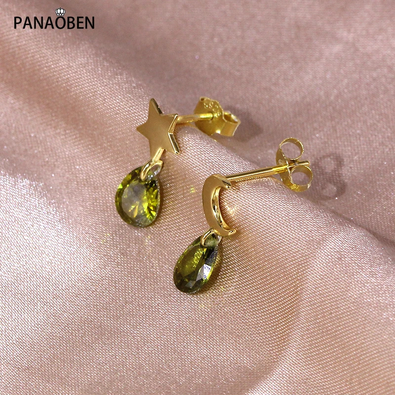 

Женские серьги-гвоздики в виде Луны и звезды, из серебра 925 пробы