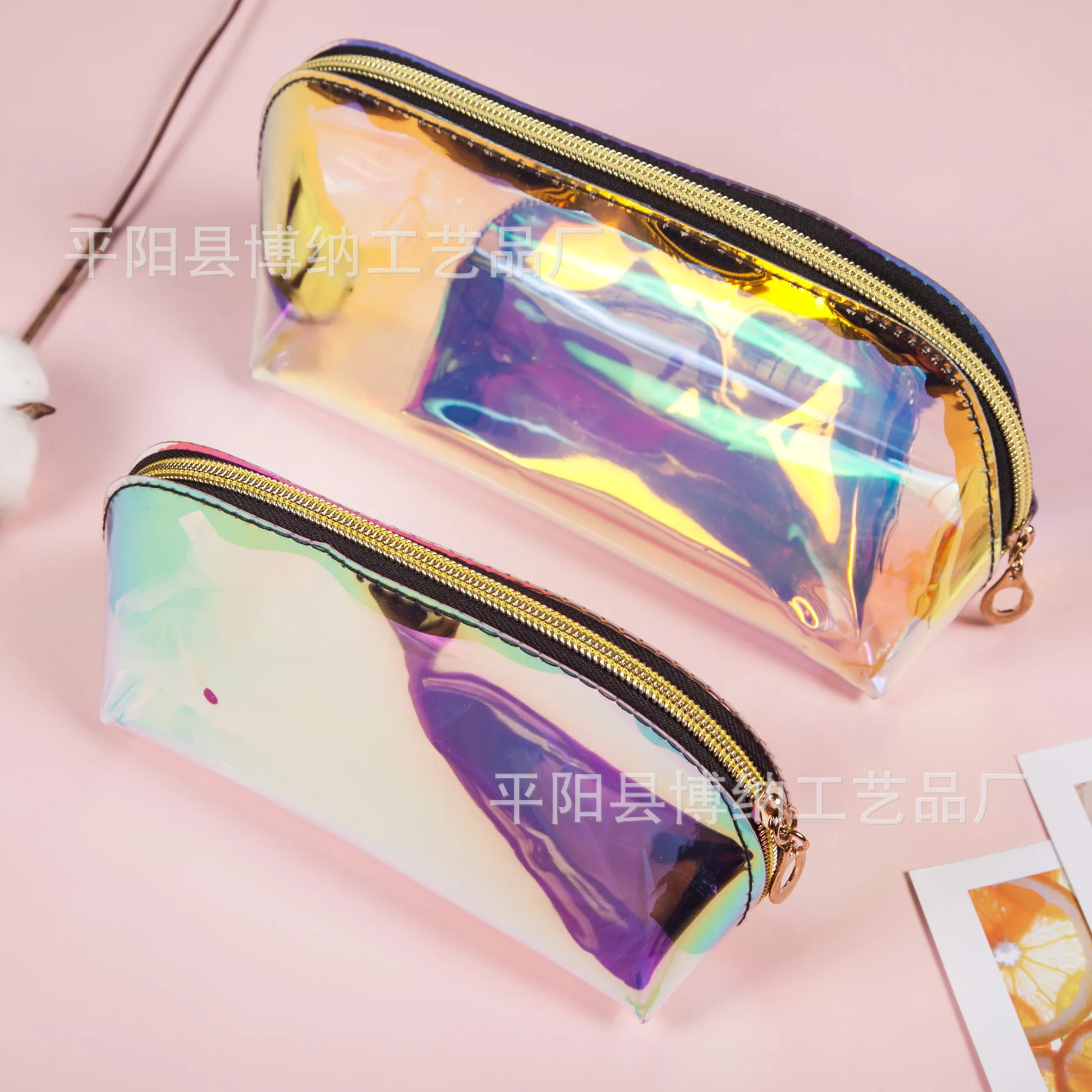 Модная яркая голографическая косметичка Bling Dream прозрачный переливающийся клатч