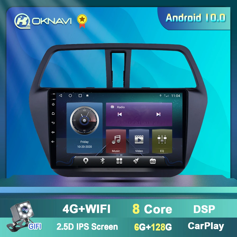 

Автомобильный мультимедийный плеер, 9 дюймов, Android 9,0, для Suzuki S-CROSS 2014, 2015, 2016, 2017, GPS-навигация, радио, 2 DIN, с камерой, без DVD