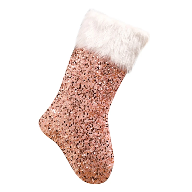 

Sequin Christmas Stockings - Home New Year Fireplace Candy Gift Bag Christmas Tree Decoration
