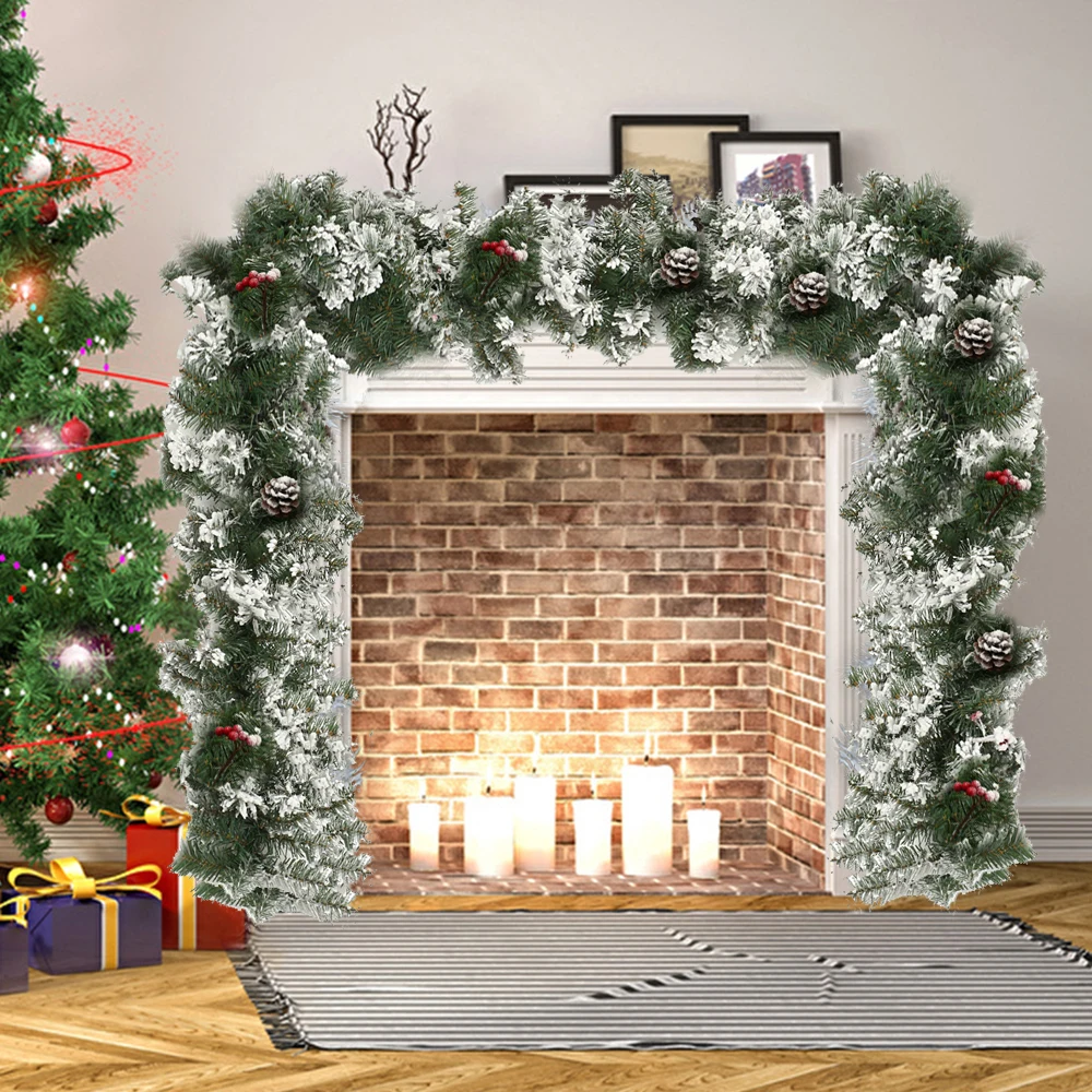 2 7 м Рождественское украшение лента гирлянда Рождественская елка украшения