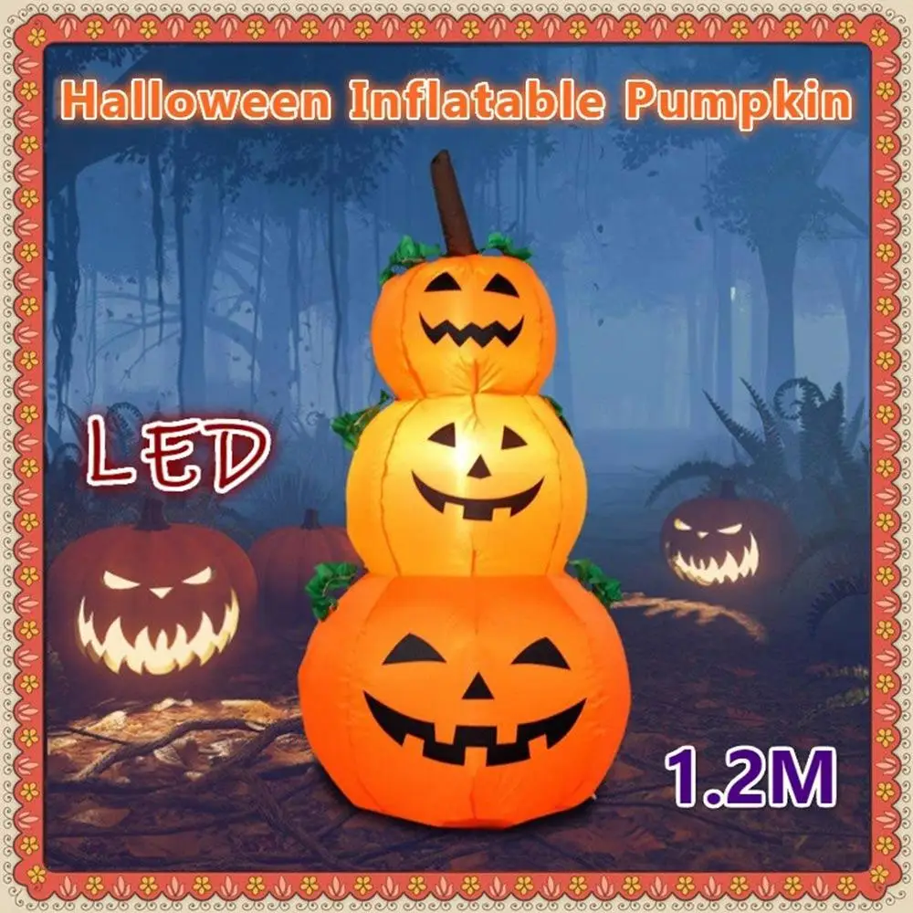 

Inflatables Pumpkin Gift Package Halloween Home Decoration Party Decor Airblown Pumpkin Cute 1.5M Drop Ornaments Yard Garden