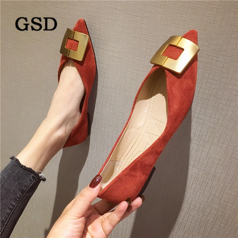 Туфли женские ручной работы из флока элегантные брендовые удобные туфли на