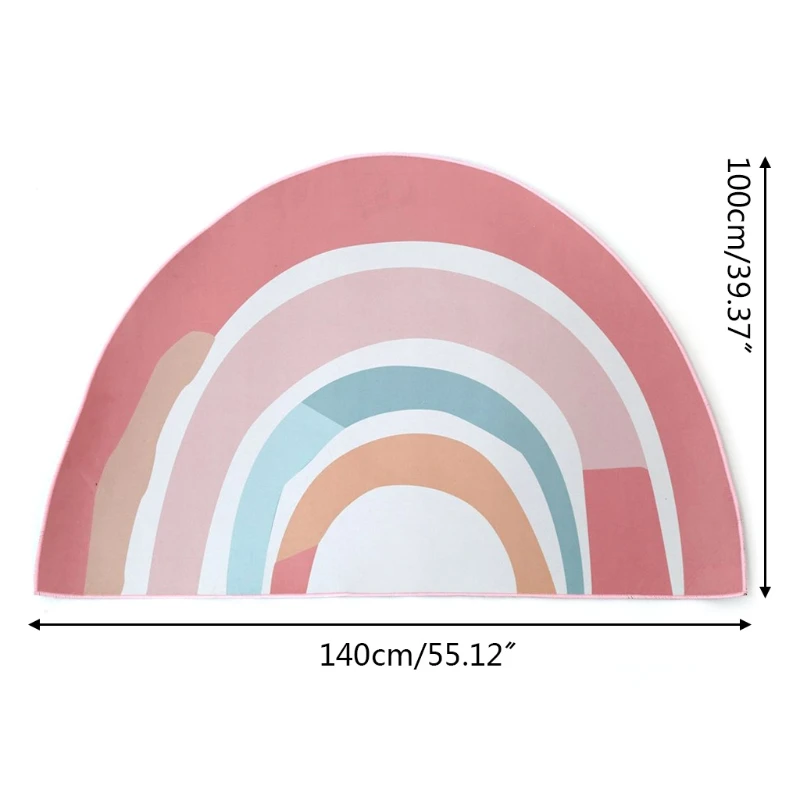 

H05C Rainbow Baby Play Mat Kids Crawling Blanket Floor Rug Children Tents Carpet Bedroom Living Room Decoration Photo Props