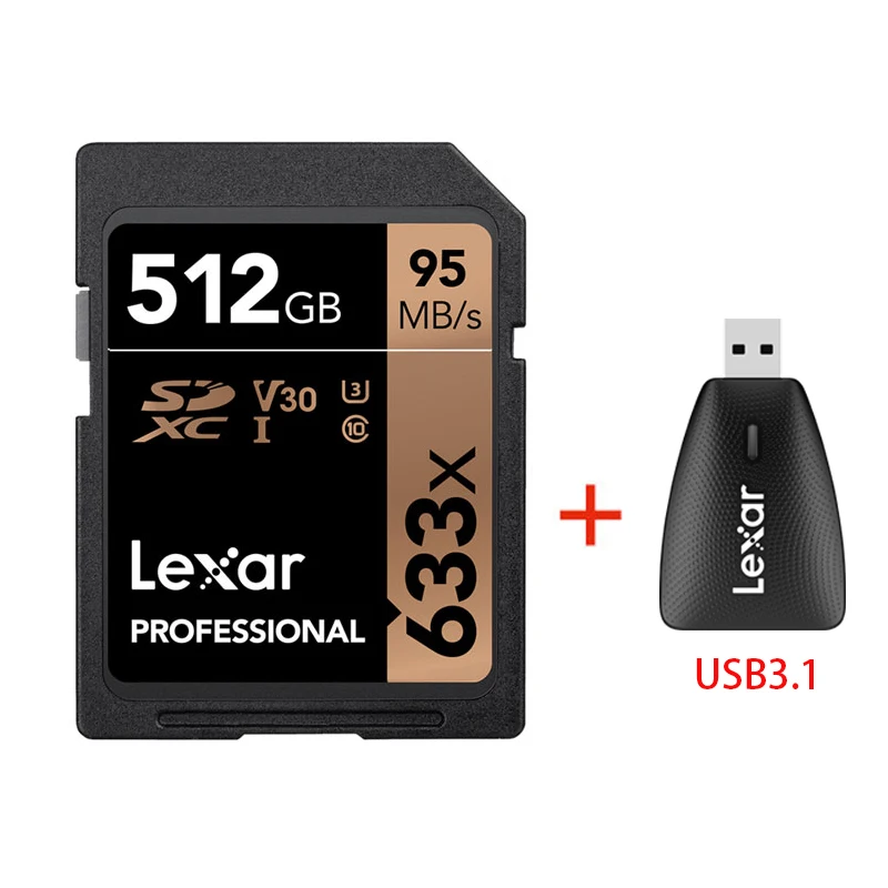 Оригинальная карта памяти Lexar 95 м/с 633x16 ГБ 32 U1 SDHC 64 Гб 128 256 U3 SD SDXC класс 10 для