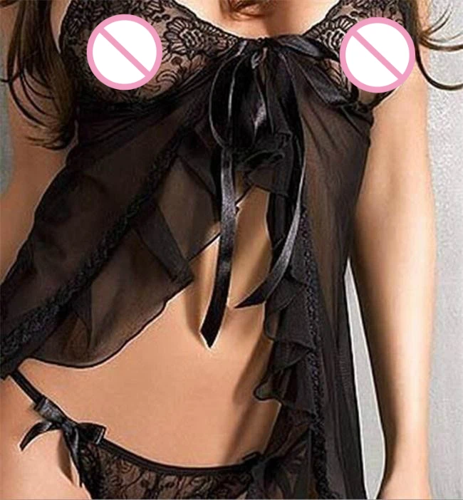 Соблазнительное нижнее белье горячее женское черное прозрачное Сетчатое