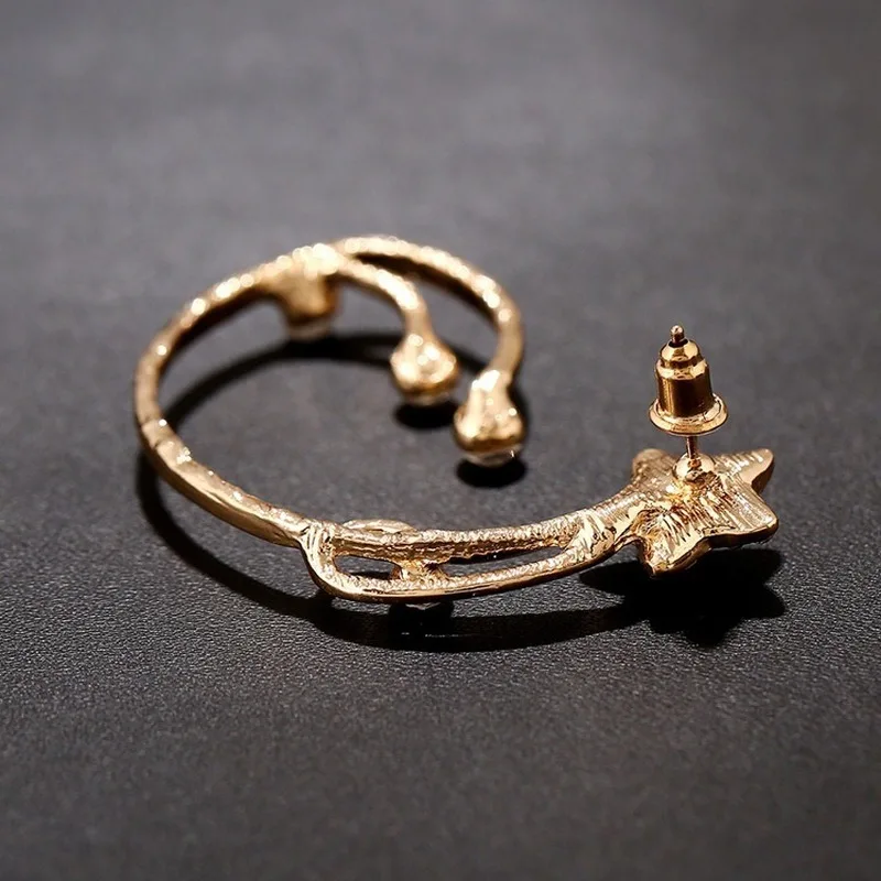 

New 2021 1Pc Geometric Ear Cuff Earring for Women Vintage Unisex Crystal Clip Earrings Piercing Statement Big Clip on Earrings