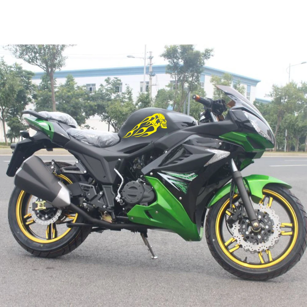 Автомобильная виниловая наклейка с изображением пламени и переводных картинок