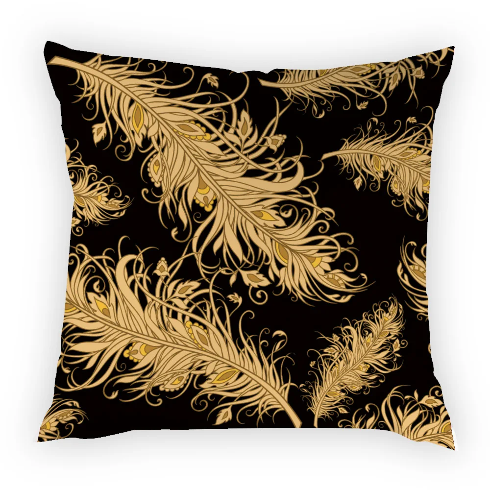 Одеяло с линейным узором "Золотая персиковая кожа" для декора дивана и спальни, мягкие чехлы для подушек, украшение дома, размер 45x45 см.