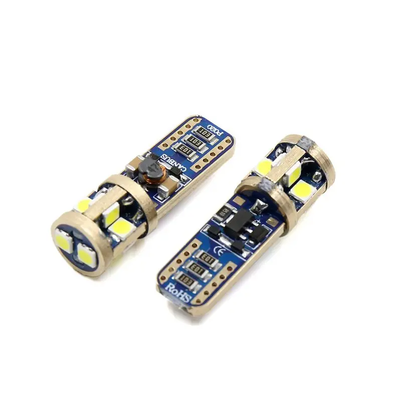 Комплект из 2 предметов высокого Мощность 5 Вт 3030 Smd T10 912 T15 W5W светодиодных ламп для