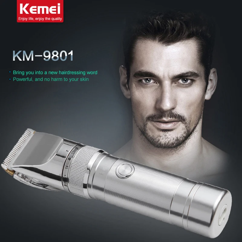 Перезаряжаемая машинка для стрижки волос Kemei 9801 профессиональный триммер