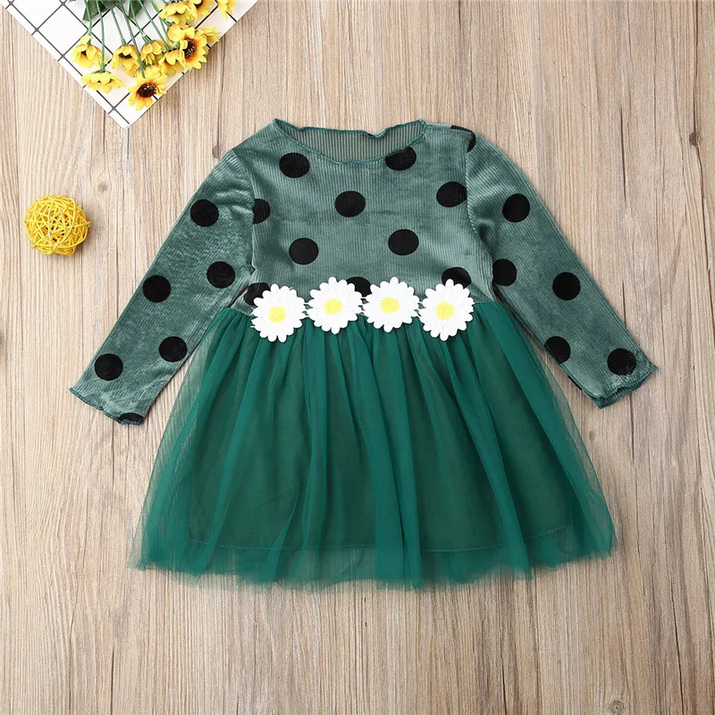 Платье для маленьких девочек зимняя одежда Вечерние фатиновые платья принцессы