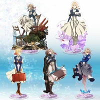 violet evergarden anime peripheral acrylic stand model doll keychain action figure toy