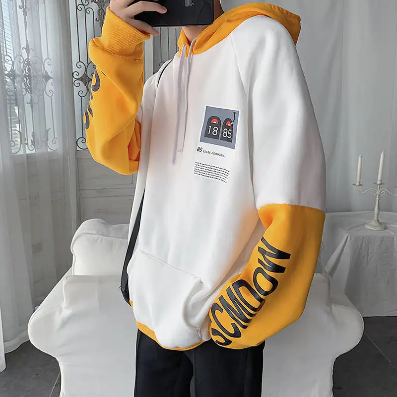 Новая осенне зимняя мужская толстовка с капюшоном в Корейском стиле