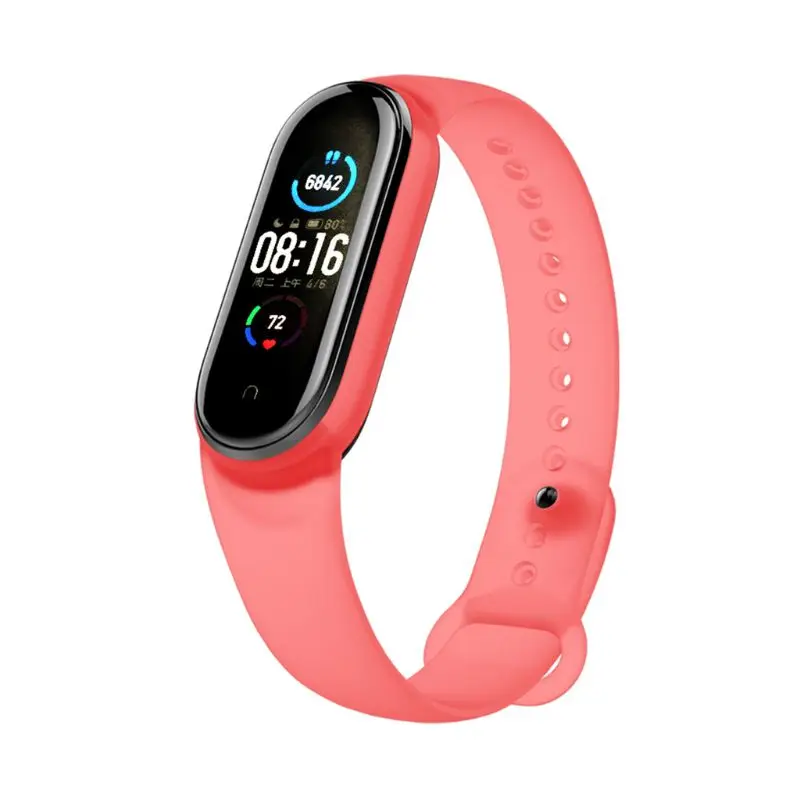 

Durable Colorful TPU Bracelet For Xiao mi Band 5 Sport Strap Watch Silicone Wrist Smart Accessories