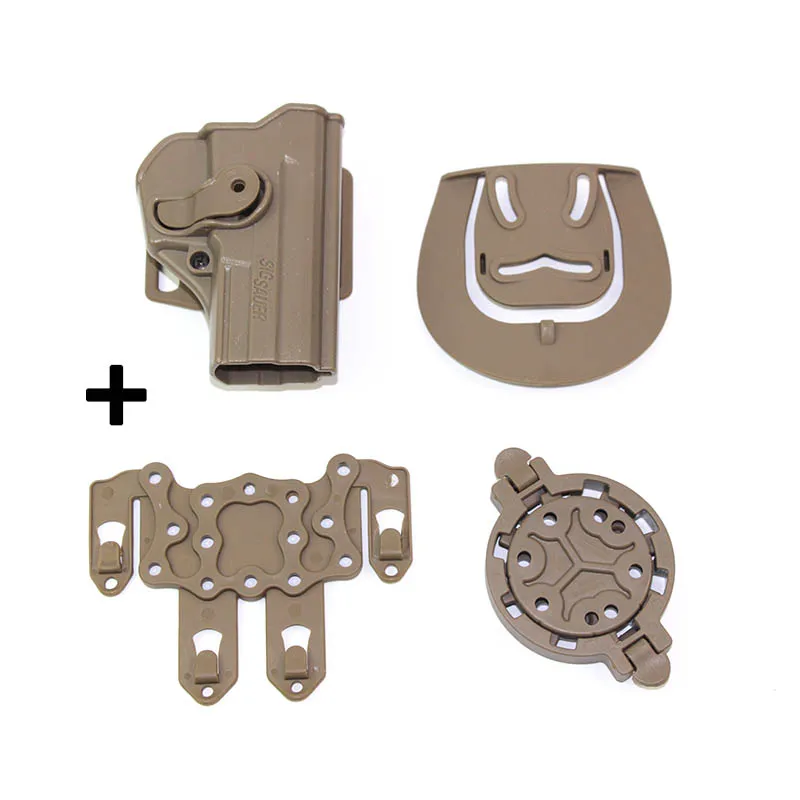 tan set 3 Тактический пистолет кобура для Sig Sauer Pro SP2022/SP2009 кейс для пистолета Molle CQC Strike кобура Платформа-адаптер принадлежности для охоты - Цвет: tan set 3