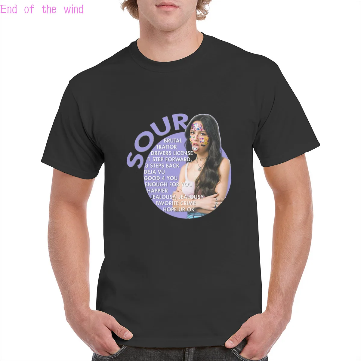 

Cute Olivia Rodrigo graphic t shirt Funny Sour album Top Star Poster Tee Soft Oversized 100% Cotton T-shirt Female/Man