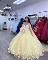 charming princess quinceanera dress off shoulder beaded 3d flowers ball gown sweet 16 dresses vestidos de 15 a%c3%b1os custom made