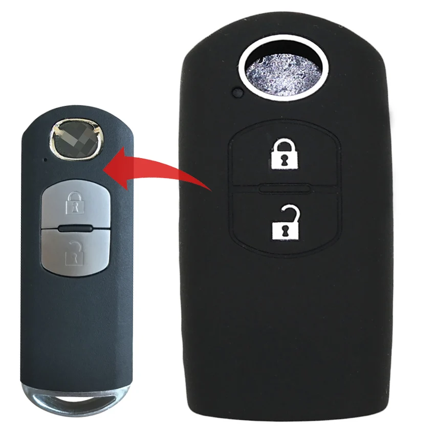 Силиконовый чехол для автомобильного ключа с 2 кнопками Mazda Atenza Axela MX5 | Автомобили