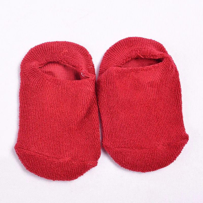Носки для новорожденных; сезон осень-зима Calcetines Meias; носки-тапочки для маленьких мальчиков и девочек Нескользящие носки с резиновой подошвой детские носки; Sokken Skarpetki - Цвет: 1 to 3years dark red