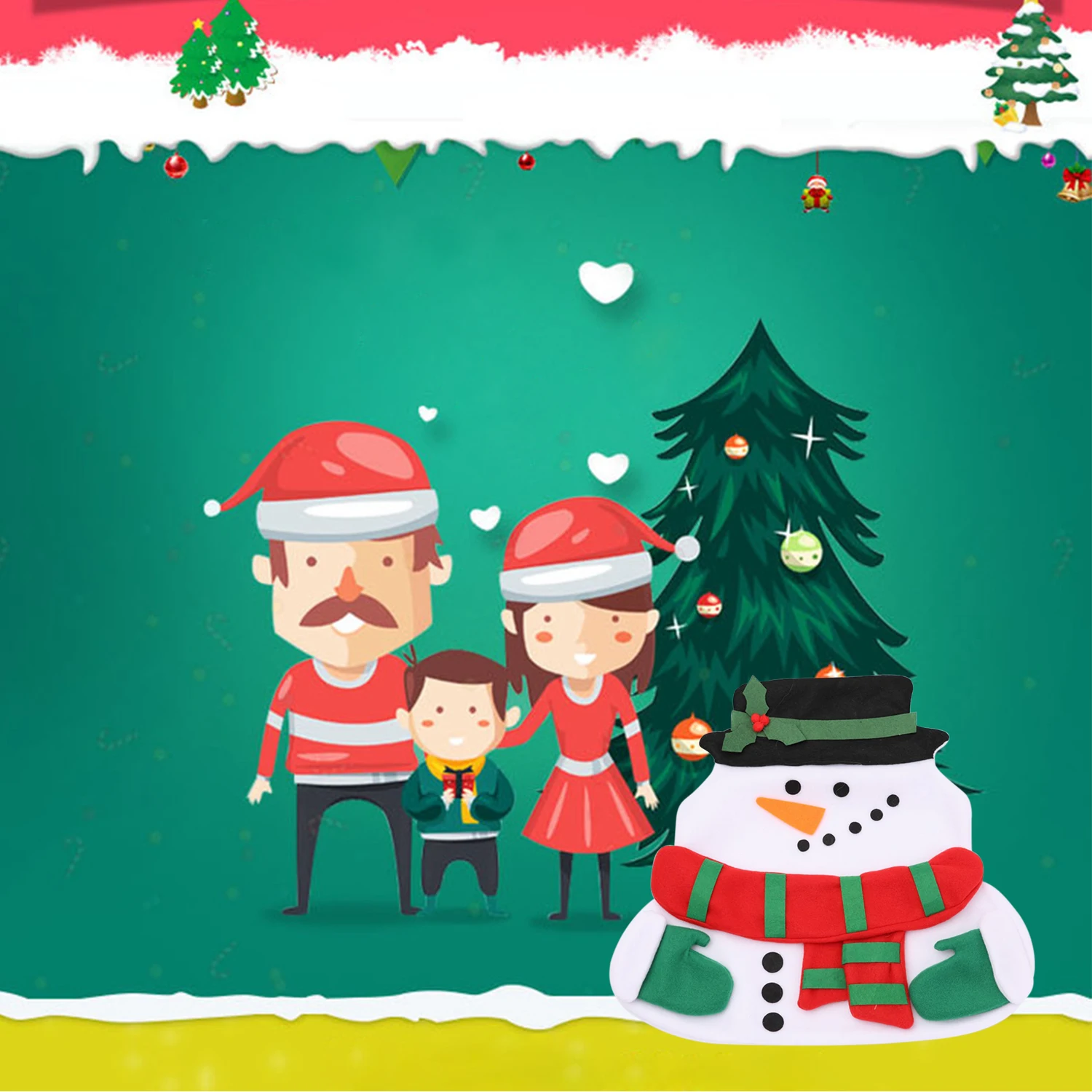 Рождественский Настольный коврик Рождественские салфетки Нескользящие коврики