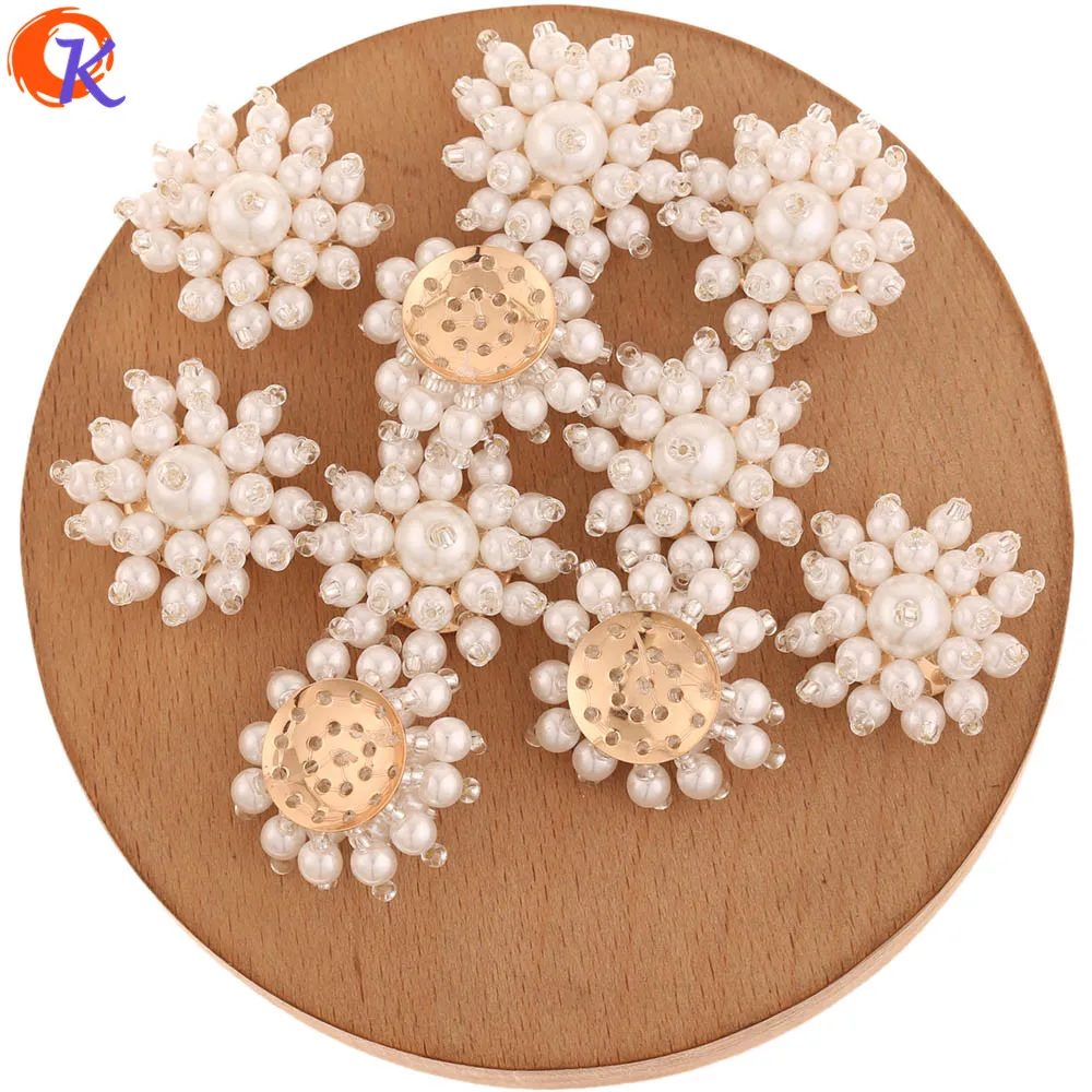 

Cordial Design 40Pcs 25*25MM Jewelry Accessories/Hand Made/Seed Bead Charms/Imitation Pearl/Earring Findings/DIY Jewelry Making