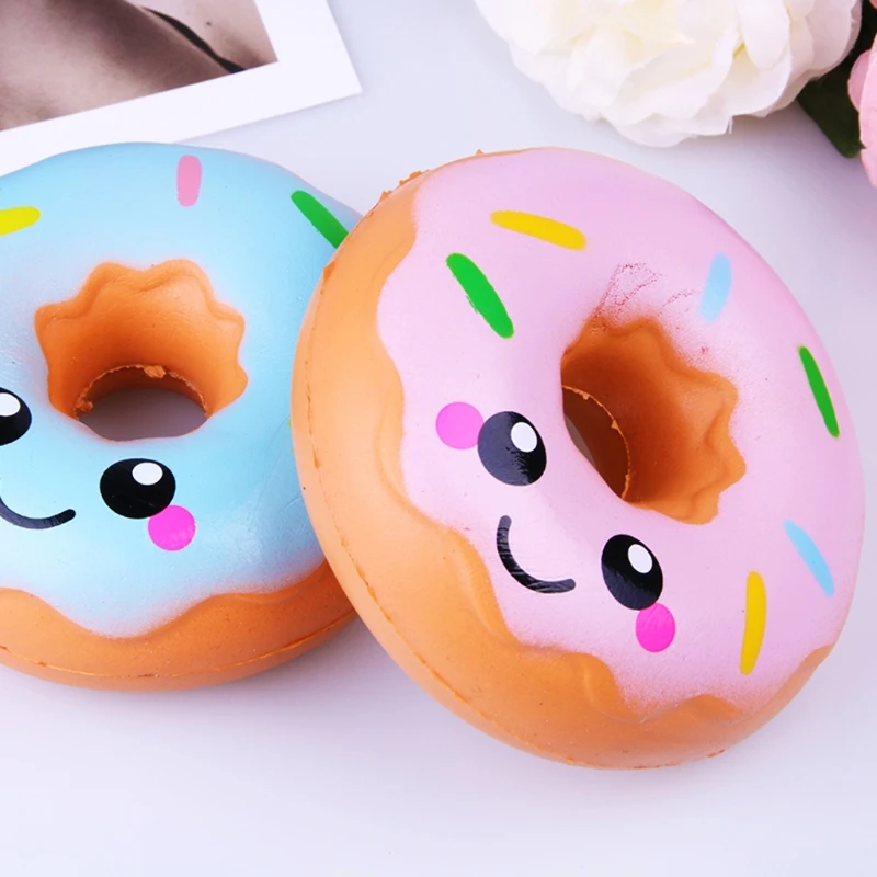 

Lovely Cream Ring Toys Funny Gadgets Cute Wholesale Dropship for Grasping Stress Relief Smiley Ring Toy for Kids