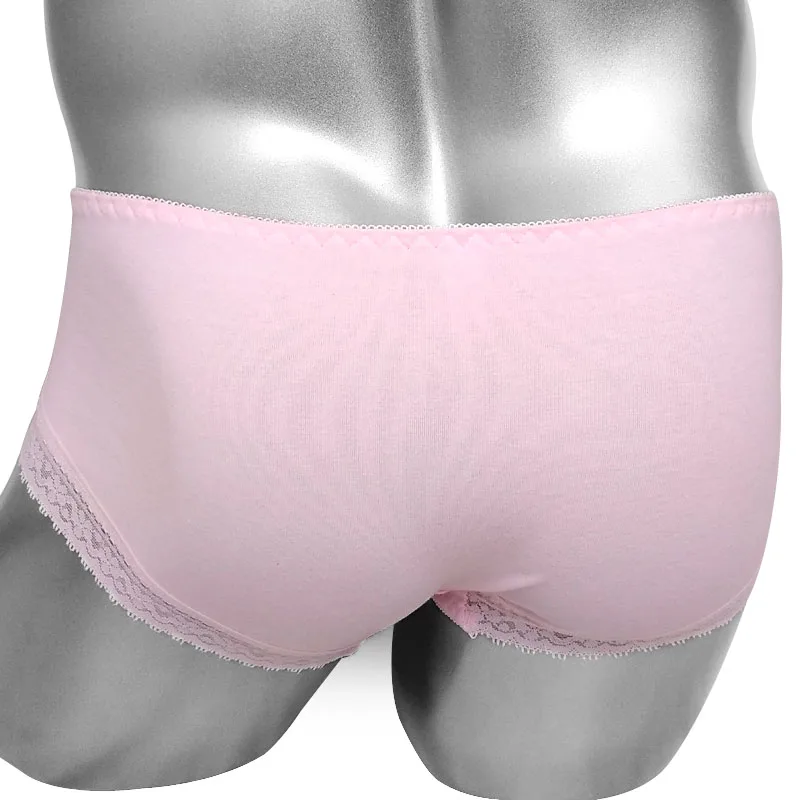 Трусы брифы женские и мужские кружевные нижнее белье сетчатые с цветами розового
