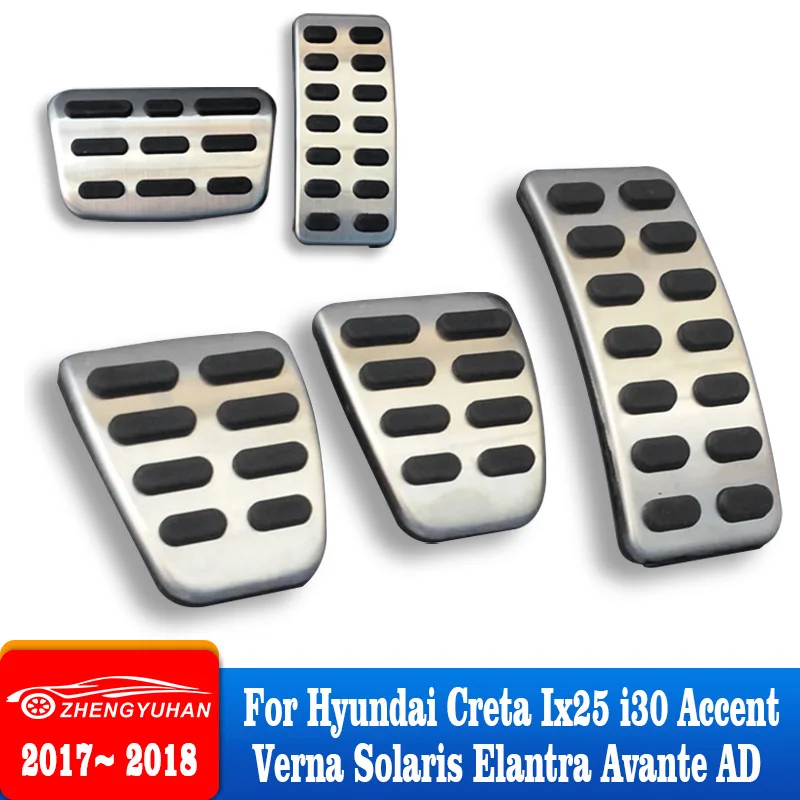 

Car Foot Fuel Pedal Accelerator Brake Pedal Pad Covers For Hyundai Creta Ix25 i30 Accent Verna Solaris Elantra Avante 2017 2018