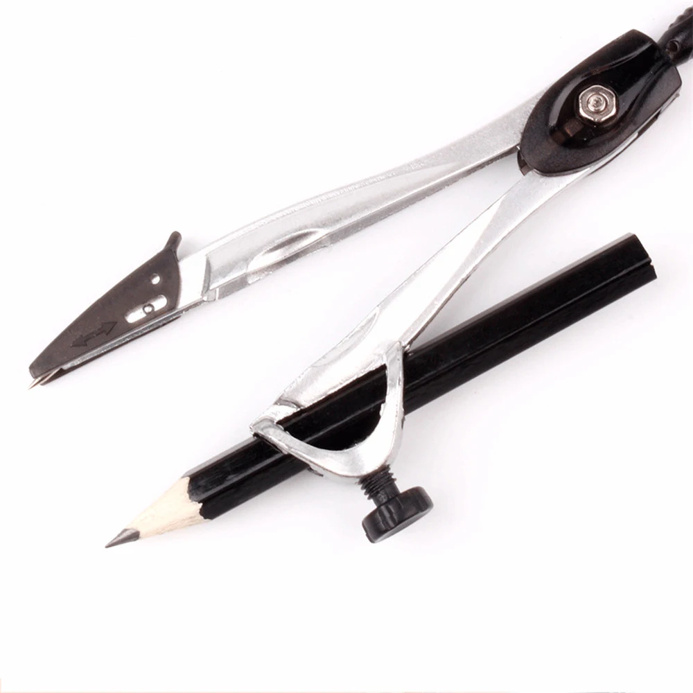 10pcs/set Metal Drawing Compasses Geometry Protractor Ruler EraserSet School Stationery Drafting Tools Office | Канцтовары для
