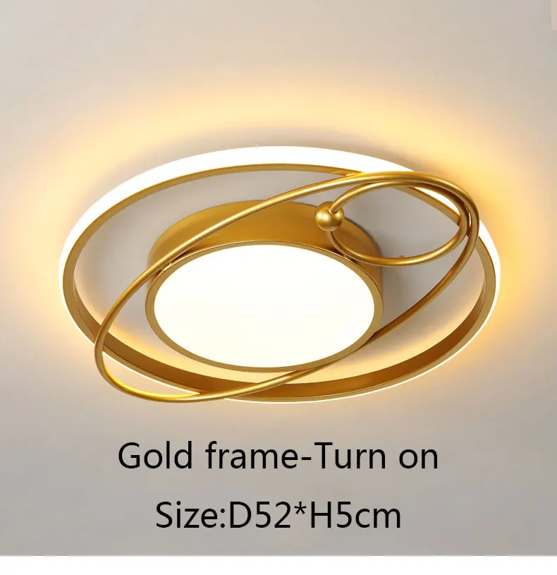 

Modern LED ceiling light Gold frame vs Black frame ceiling lamp for living room bedroom free shipping Minimalist Led light