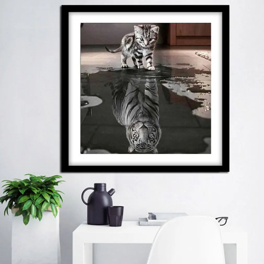 

5D DIY Diamond Painting Shadow Puppy Pattern Home Decoration 5D Acupuncture Diamond Embroidery Cross Stitch Picture Drop ship