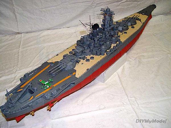 DIYMyModeI-rompecabezas de battleship japon&eacute;s, modelo de papel hecho a mano, para regalo de pel&iacute;cula-2