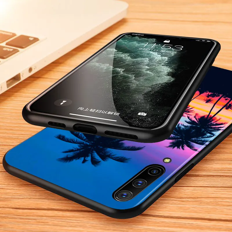 Чехол для телефона с морским пляжем светящийся закат Samsung A10 10E 10S 20 20S 20E 30 30S 40 40S 50 50S