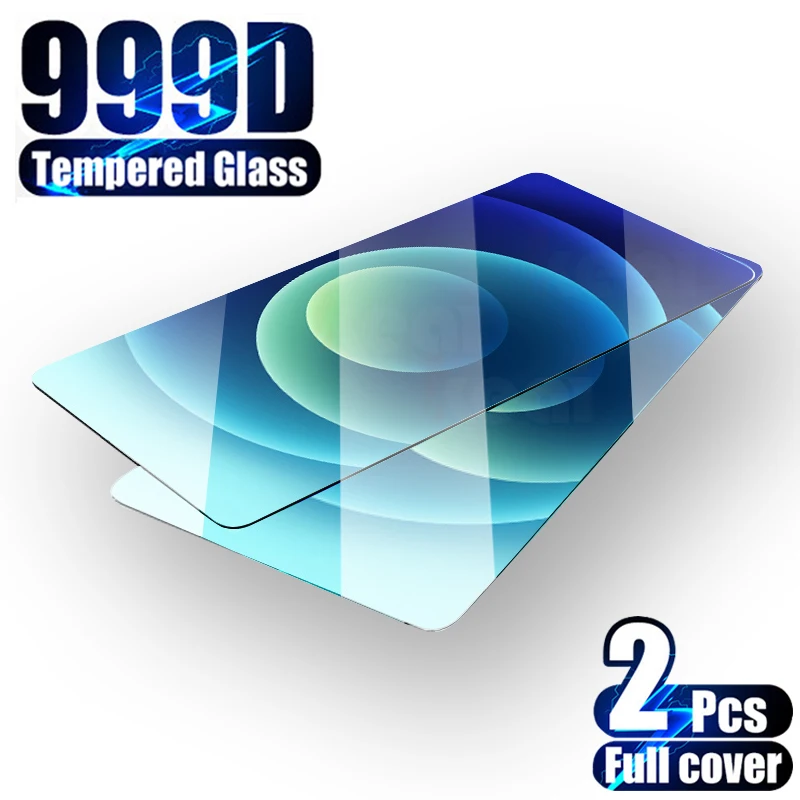 

999D Full Cover Screen Protector Film For iPhone 12 11 13 Pro MAX mini Tempered Glass iPhone X XR XS MAX 7 8 6 6S Plus SE 2020