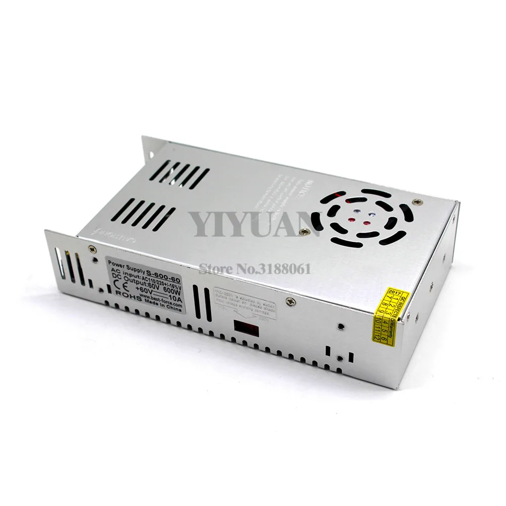 600W 60V 10A драйвер импульсного источника питания Трансформаторы AC110V 220V TO DC60V SMPS для