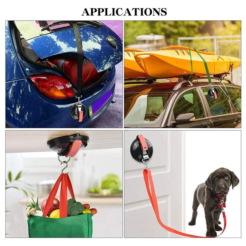 3Pcs Car Suction Cup Hook Strap Anchor Awning Folding Vacuum Camping for RV Camper Home Workshop | Автомобили и мотоциклы
